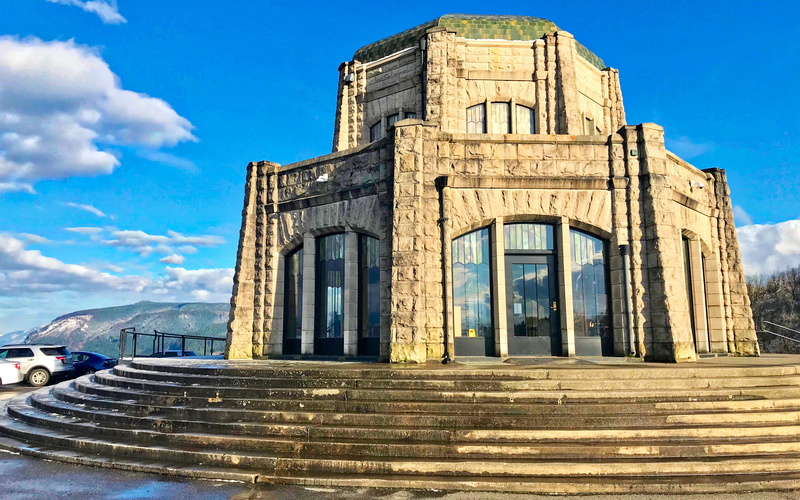 corbett, ruined, building exterior, architectural column, travel destinations, vista house, oregon, nature, architecture, built structure, no people, day