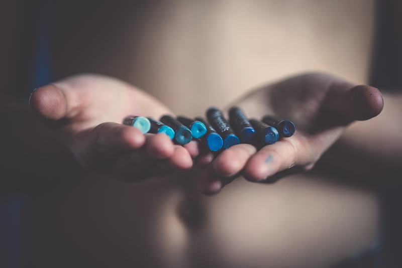 hands cupped, hand, emotion, close-up, art, pastel, palm, marbles, focus on foreground, one person, fingers, artist, human hand, 5K, color, adult, childhood