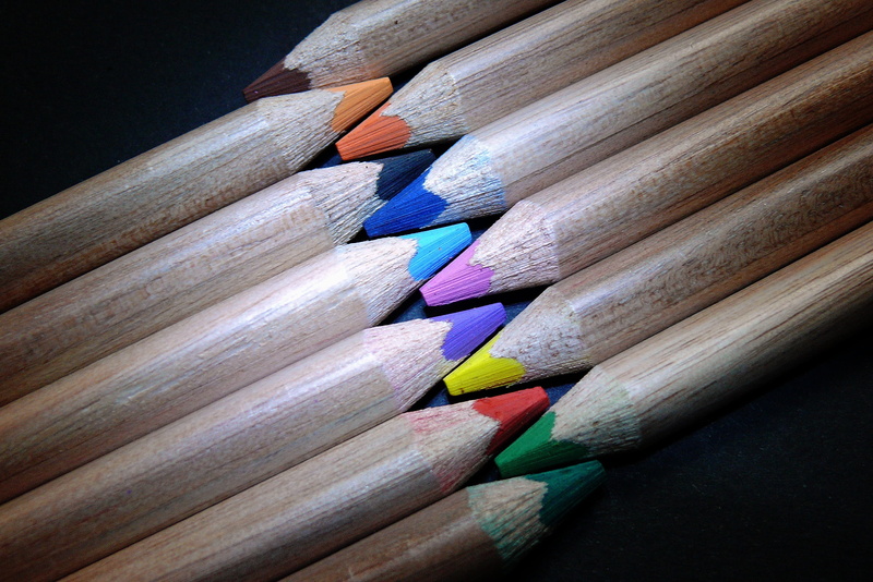 colored pencil, arrangement, in a row, draw, creative, group of objects, lot, wood - material, paint, black background, large group of objects, craft, variation