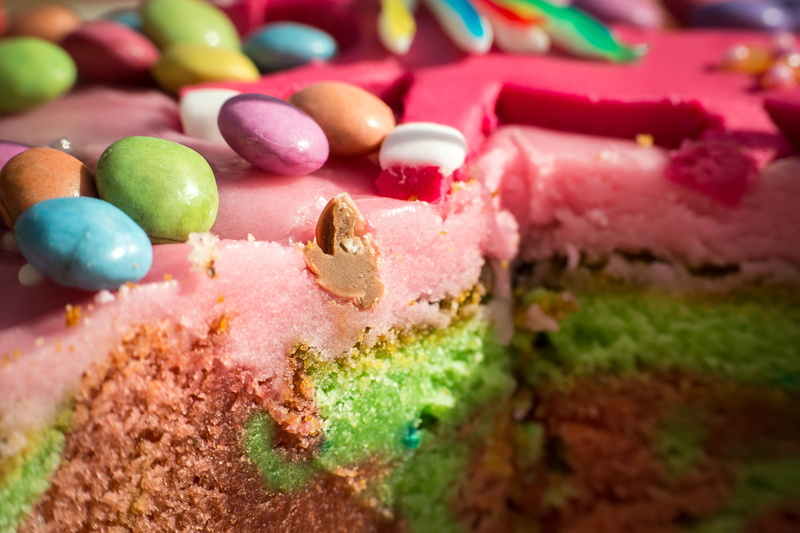 focus, still life, childrens birthday, ready-to-eat, rainbow, temptation, sweet, colorful, baked, delicious, french food, birthday cake, candy, selective