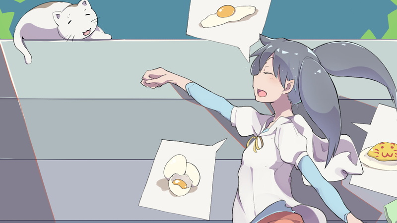 1080P, Tama (WIXOSS), WIXOSS, Anime, Cat, Egg