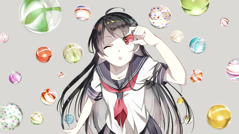 front view, anime girls, one person, portrait, food, men, food and drink, suit, indoors, petri dish, large group of objects, long hair, adult, school uniform