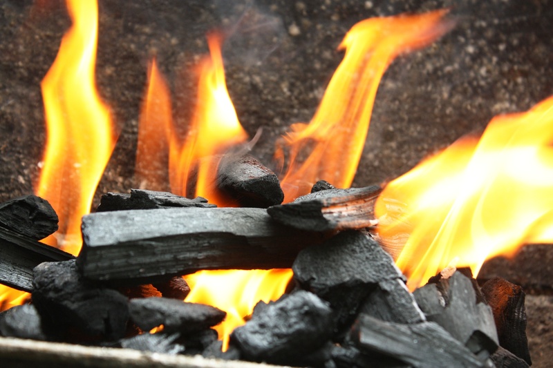 flame, log, no people, wood, glow, coal, orange color, yellow, fire - natural phenomenon, glowing, the flame, firewood, censer, inferno, close-up, wood - material