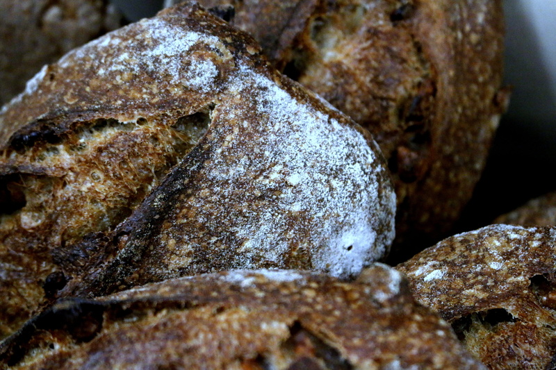 sourdough, close-up, healthy eating, baked, bistro, cafe, loaf, slice, high angle view, freshness, loaves, indoors, fresh, artisan, patisserie, baguette