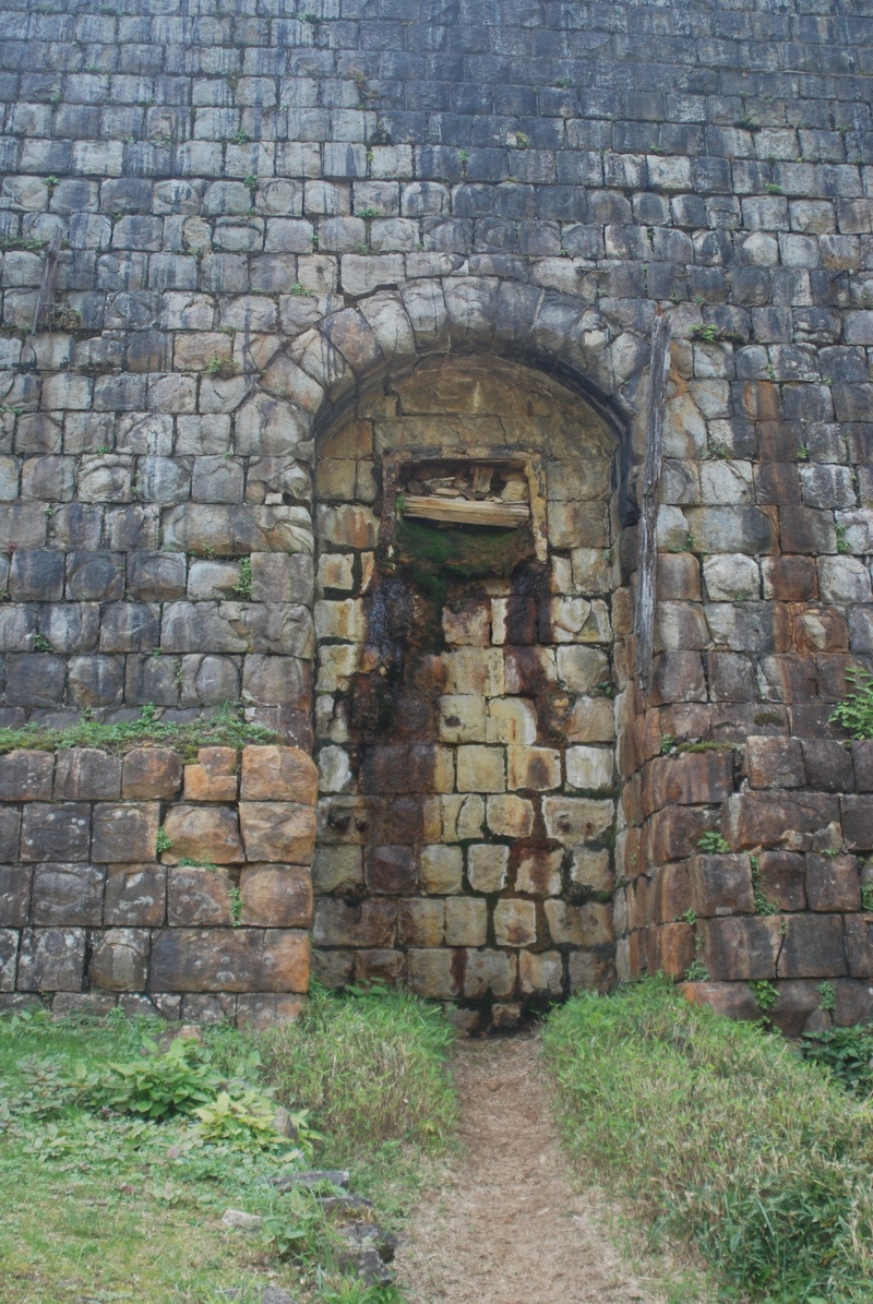 niihama industrial heritage, history, stone material, the past, architecture, solid, japan, historic sites, old, stockpile vault mark, wall, building, ancient civilization