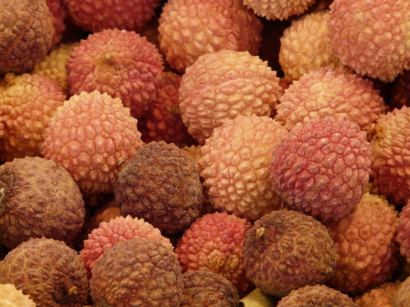 abundance, Litchi Chinensis, market, backgrounds, sweet food, for sale, freshness, close-up, orange, Fruits, Litsch, litchi chinensis fruits, litschipflaume