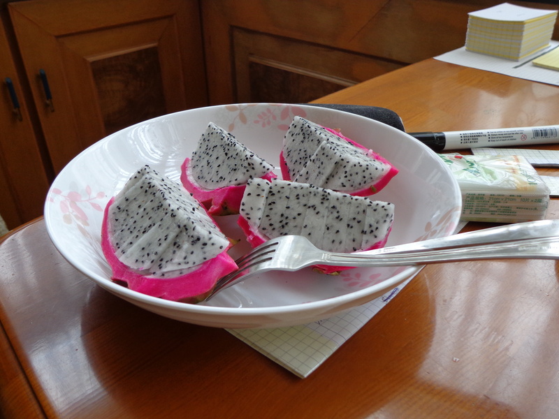 food and drink, spoon, table knife, indoors, fruit, no people, close-up, dessert, dragon fruit, 4K, exotic, high angle view, food, sweet food, breakfast