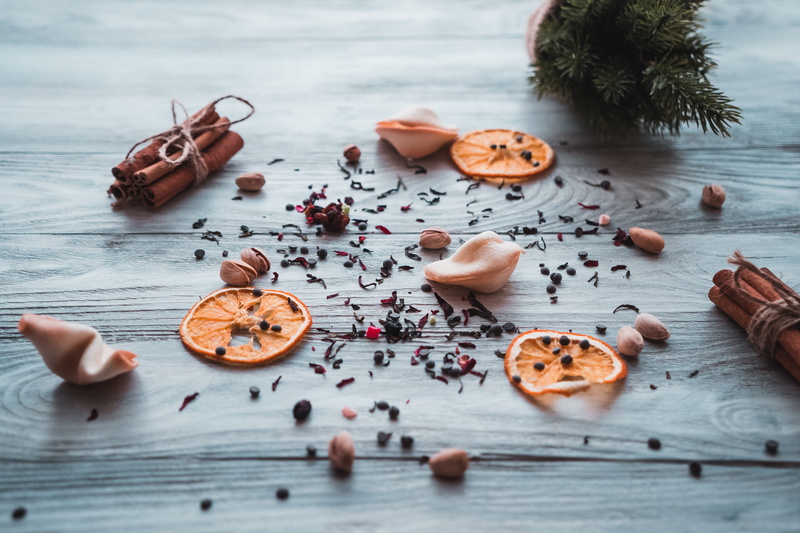 high angle view, human hand, citrus, delicious, indoors, 5K, selective focus, day, rind, orange, fortune cookies, dried, traditional, grounded, table