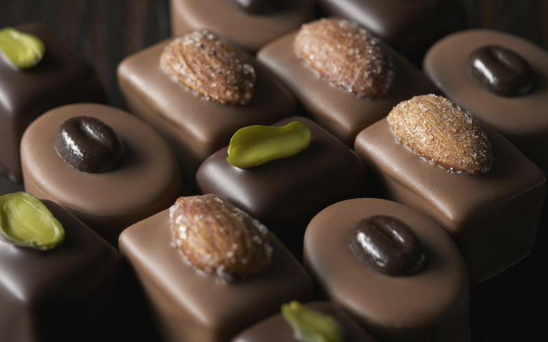 chocolate, download, almond, food, 1080P