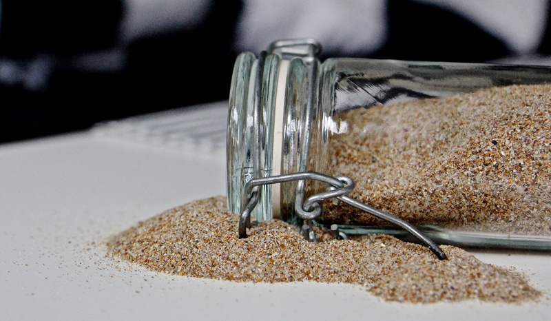 sand, selective focus, glass bottle, equipment, close-up, ground - culinary, agriculture, transparent, freshness, crop, nature, glass, indoors, food, glass - material