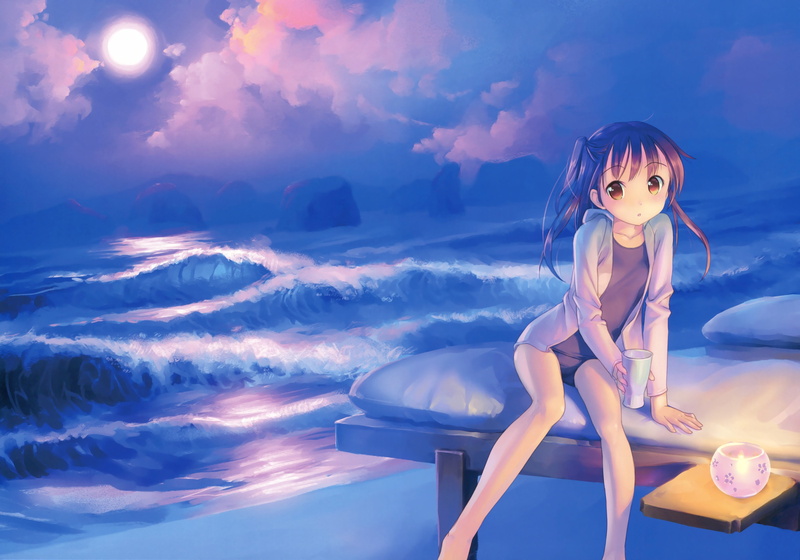 swimsuit, takoyaki, brown, original, beach, school, hair, 4K, roast