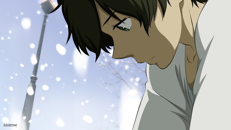 eyes, hyouka, hair, brunettes, boys, anime, 1080P, oreki, green, short, houtarou