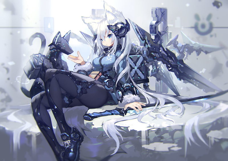 mamuru, artwork, mecha girls, 720P