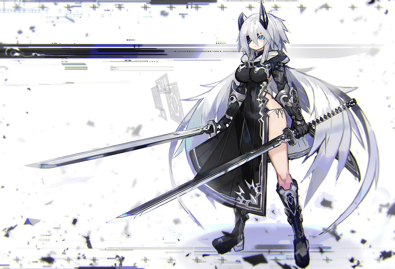 720P, mamuru, artwork, mecha girls