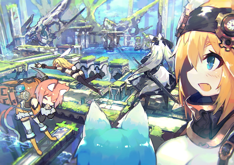 artwork, 720P, mecha girls, mamuru