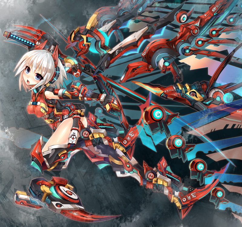 artwork, mecha girls, mamuru, 720P