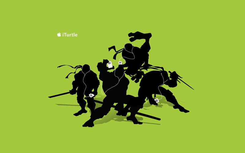 ninja, green, turtles, iturtle, funny, 1080P