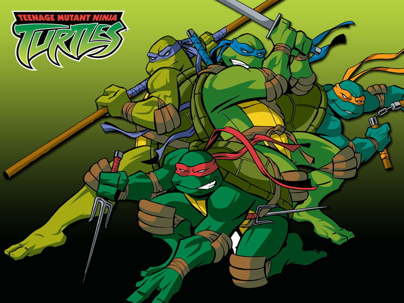 team, warriors, 480P, ninja, weapons, turtles, cartoon, ninja turtles, green