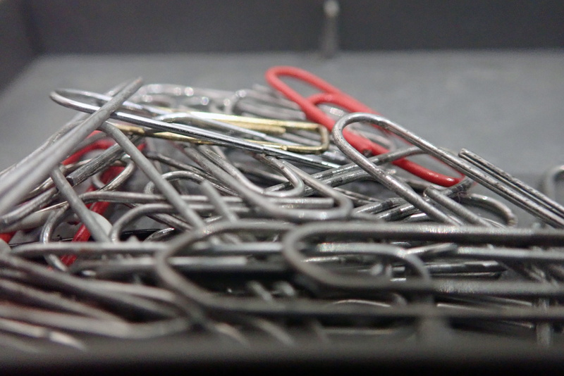 metallic, organization, paper clips, safety, no people, large group of objects, still life, stationery, steel, indoors, supply, selective focus, paper clip