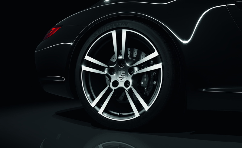 Porsche, Black, night, spoke, alloy, design, black background, geometric shape, circle, Cars, vehicle, vehicle interior, mode of transportation, no people
