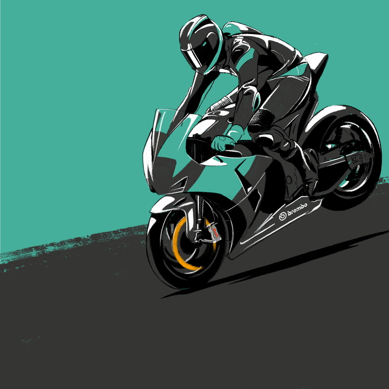 racing, 720P, Moto GP, Brembo, illustration, motorcycle