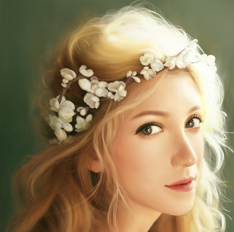 hairstyle, adult, one person, art, young adult, portrait, wreath, hair, human face, wearing flowers, 1080P, beautiful woman, real people, fashion, young women