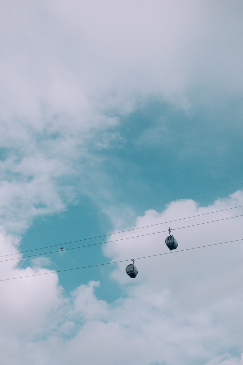 scenics - nature, power line, hanging, transportation, urban exploration, blue, sky, cable, low angle view, holiday, sentosa island, lighting equipment