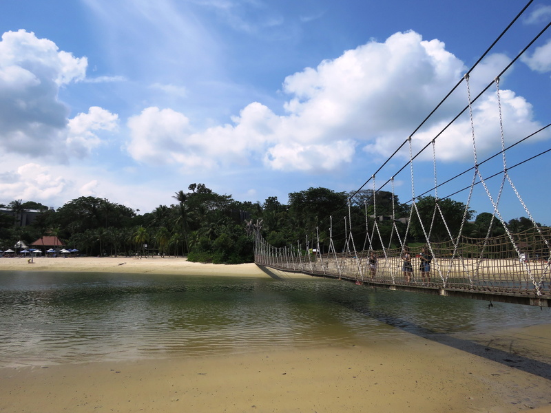 landscape, outdoors, sand, quiet, cable, electricity, tree, urban, blue, tropical, clouds, life, island, coast, tourism, paradise, travel, clean, sentosa beach