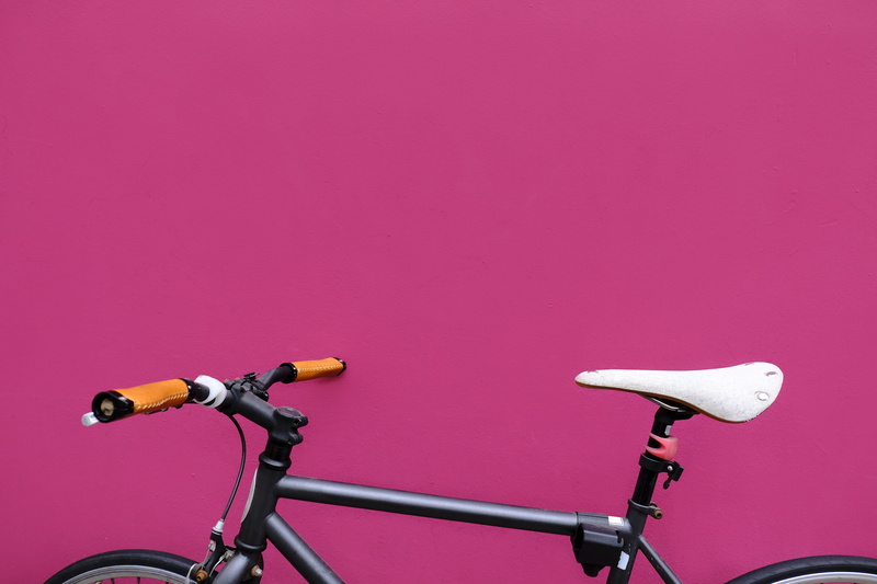studio shot, purple, against, wall - building feature, fuchsia, copyspace, wall, travel, parked, land vehicle, mode of transportation, colored background