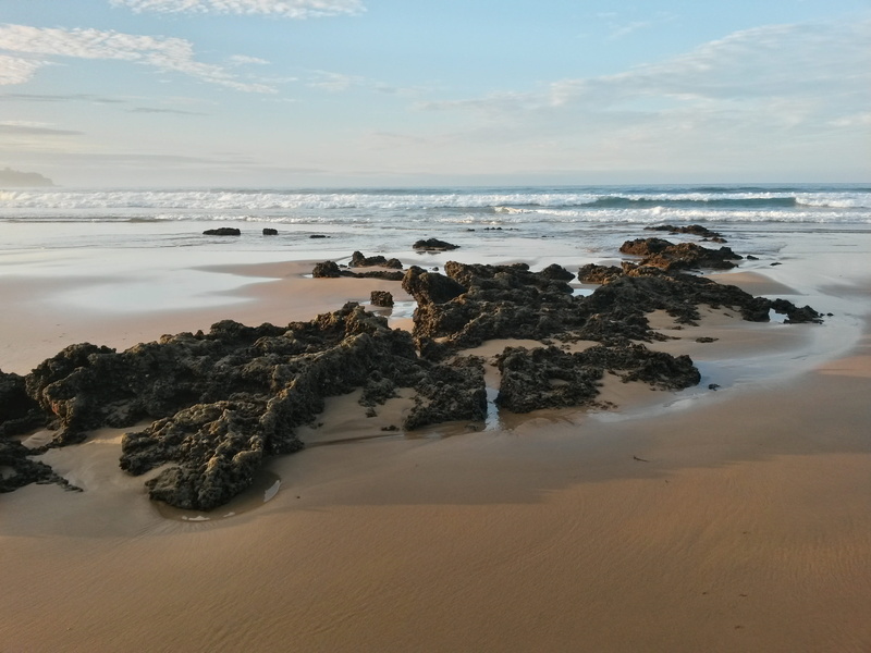 scenics - nature, ebb, day, spain, sea, tranquil scene, la isla, wave, horizon, Sea, tranquility, Wave, scenics, landscape, Stone, idyllic, no People, color Image