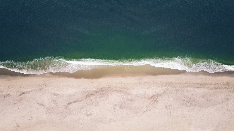 no People, water, tropical Climate, outdoors, aerial, surf, sky, scenics, 4K, wave, aquatic sport, sport, seascape, summer, beach, vacations, land, aerial view