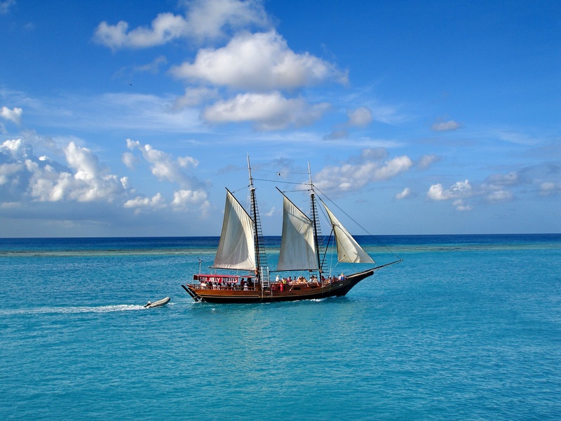 blue, day, nature, travel, waterfront, island, sea, scenics - nature, caribs, aruba, sky, sailboat, outdoors, horizon, mode of transportation, cloud - sky