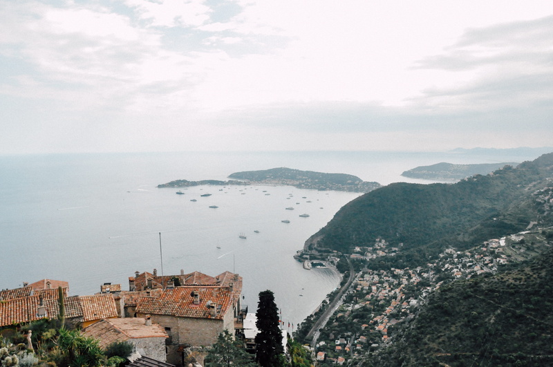 coast, city, sea, land, building, peninsula, ocean, day, no people, cloud - sky, photo, abies, tree, eze, from the top, slope, architecture, scenics - nature