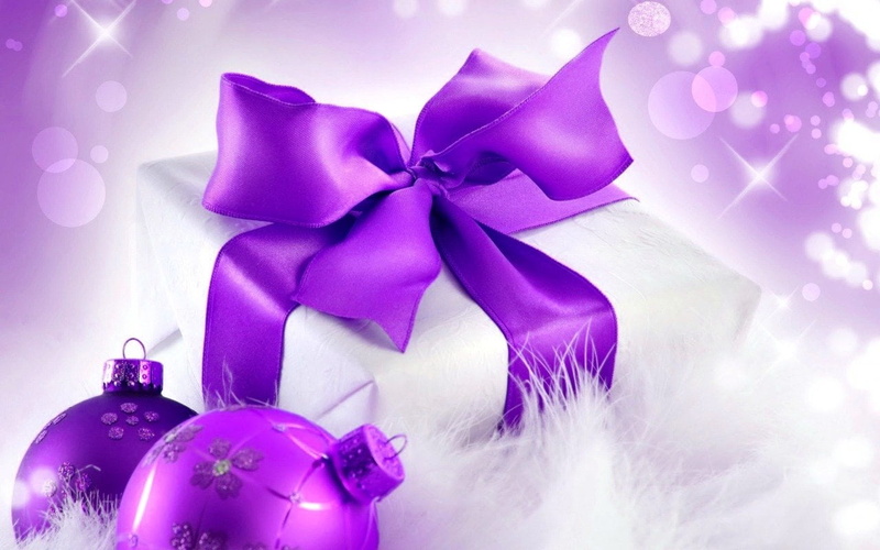 Ribbon, Holiday, beauty in nature, no people, shiny, Purple, gift box, Gift, silver colored, Christmas, ornate, bright, decoration, indoors, ribbon - sewing item