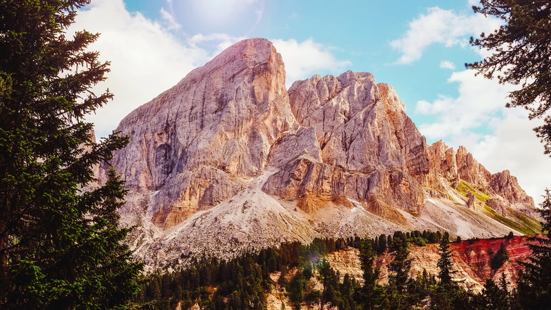 scenics - nature, country, day, beauty in nature, sky, forest, low angle view, rock, rural, non-urban scene, tranquility, mountain range, formation, rock formation
