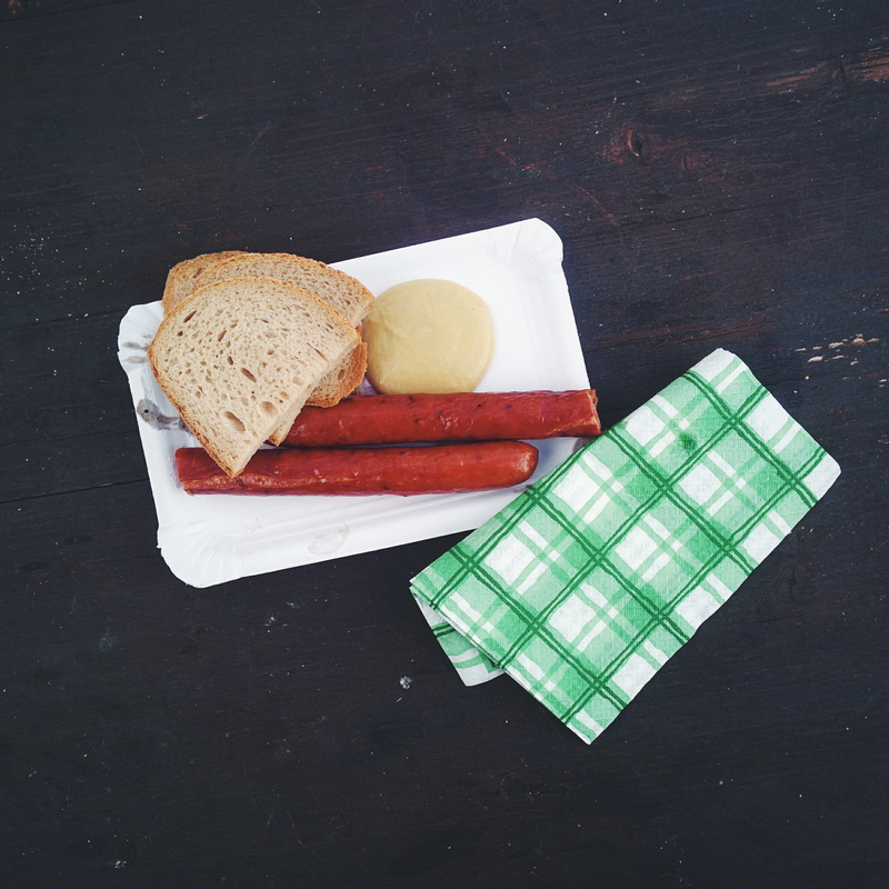 meal, gourmet, bread, 1080P, Czech, plate, top view, smoked sausage, wood - Material, food and drink, ready-to-eat, healthy eating, indulgence, dairy product