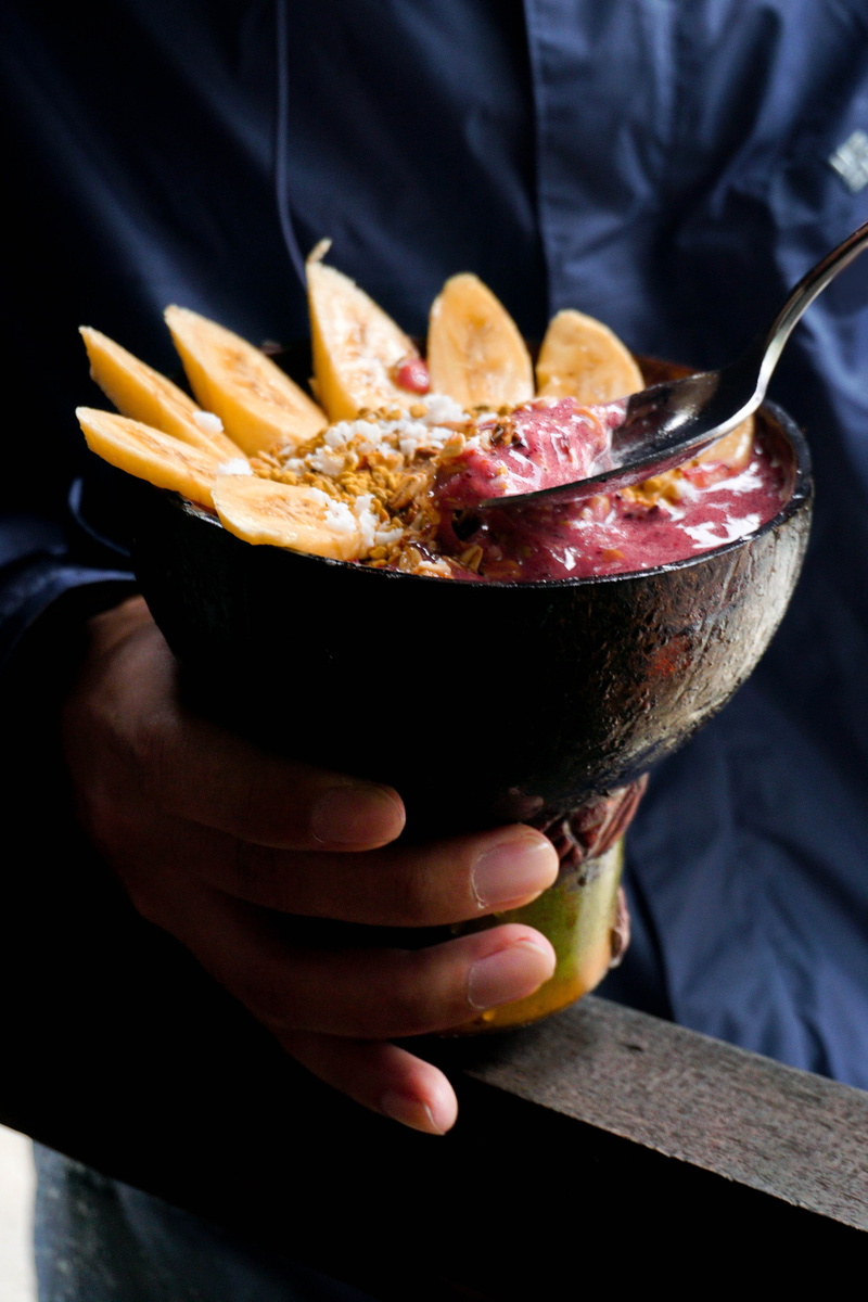 temptation, acai, healthy eating, midsection, ready-to-eat, breakfast, food and drink, indoors, hand, acai bowl, holding, 5K, philippines, real people