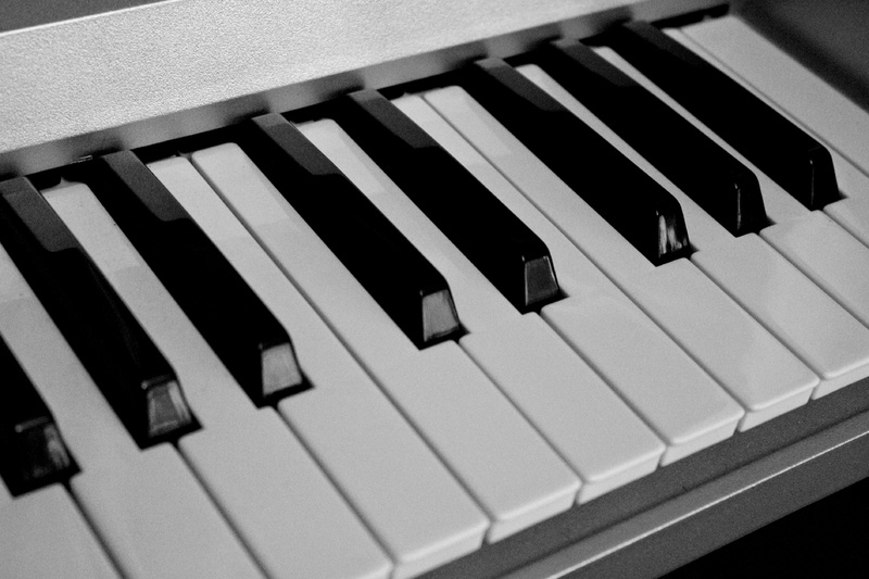 tool, technology, detail, keyboard instrument, arts culture and entertainment, keys, black and white, black color, musical equipment, string, synthesizer