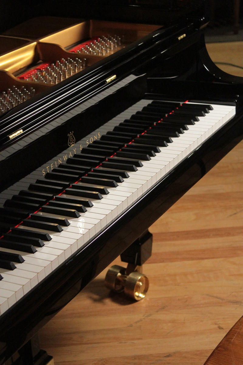 music, 5K, black color, musical equipment, no people, keyboard instrument, hardwood floor, indoors, white color, keyboard, grand piano, wood, close-up