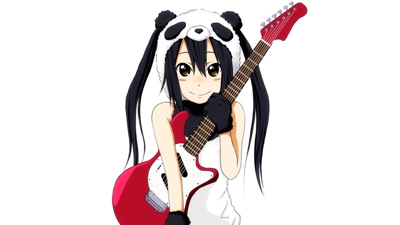 illustration, guitar, guitarist, white, 1080P, vector, white background, no people, acoustic Instrument, artist, nice, jazz Music, hat, acoustic Guitar