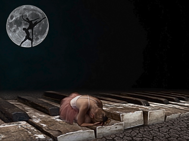 creative, rear view, artistic, emotions, females, despair, 2K, one person, photoshop, love, depression - sadness, young women, real people, classicalmusician