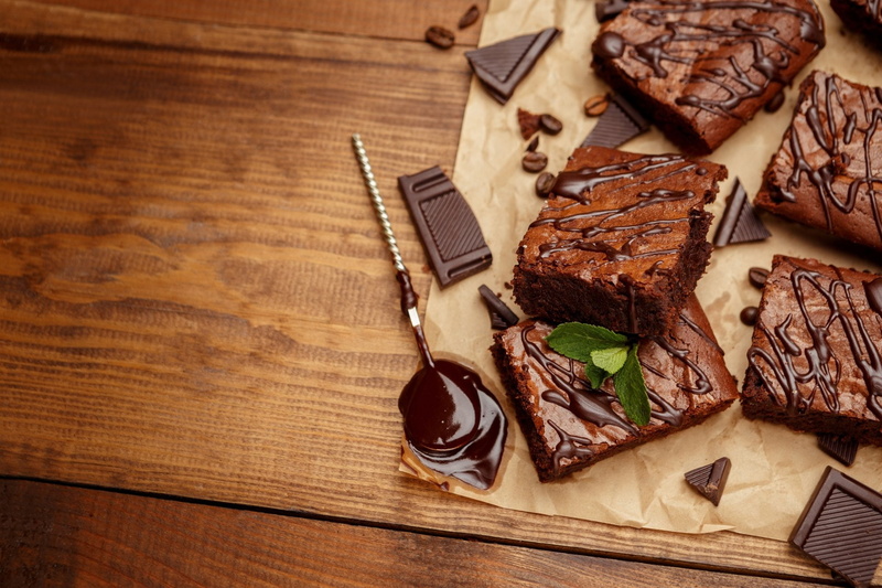 Food, Pastry, Brownie, Chocolate, 1080P