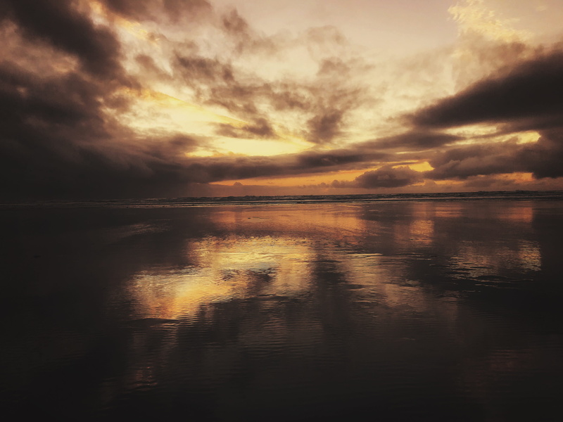 tranquil scene, manzanita, sky, coast, ocean, tranquility, scenics - nature, waterfront, pnw, sea, dramatic sky, nature, reflection, water, united states
