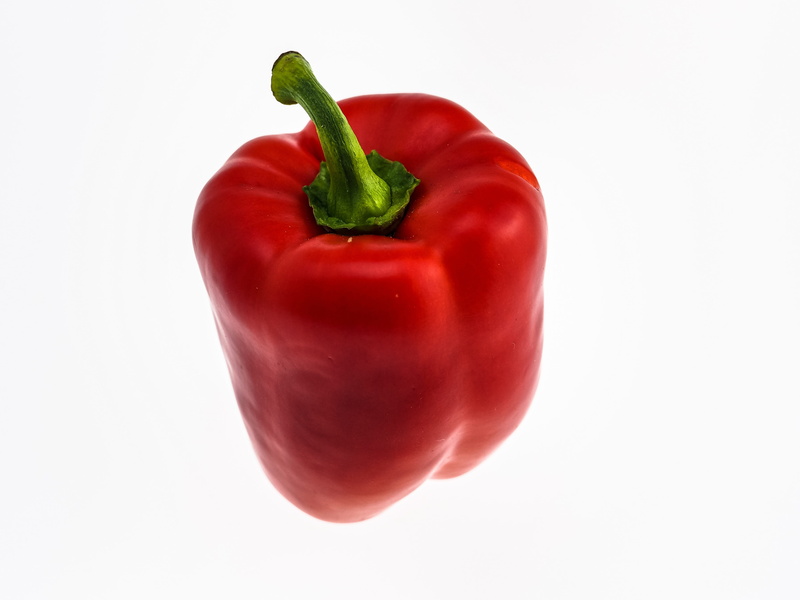 close-up, Paprika, indoors, food and drink, healthy eating, pepper, white background, Vegetables, no people, Red Pepper, still life, freshness, studio shot