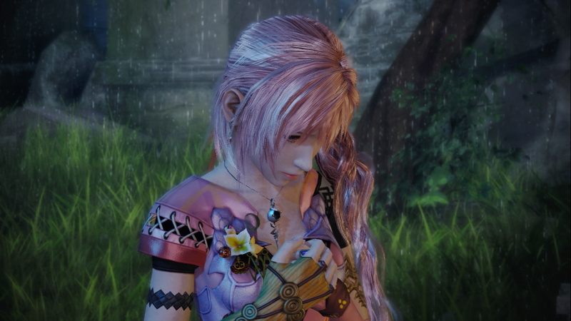 focus on foreground, CGI, standing, nature, child, hair, childhood, one person, teenager, dyed hair, portrait, Final Fantasy XIII, girls, women, females