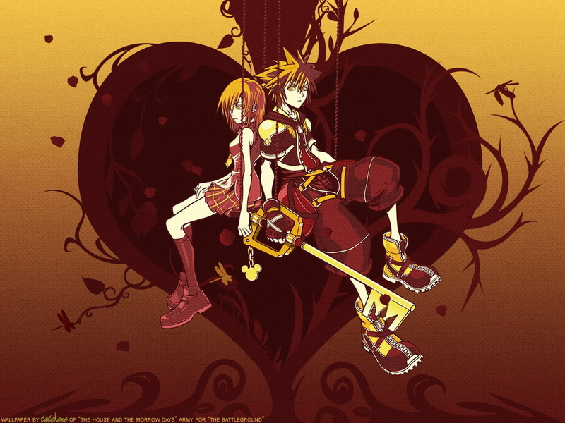 Kairi (Kingdom Hearts), Sora (Kingdom Hearts), Video Game, Brown, 480P, Kingdom Hearts