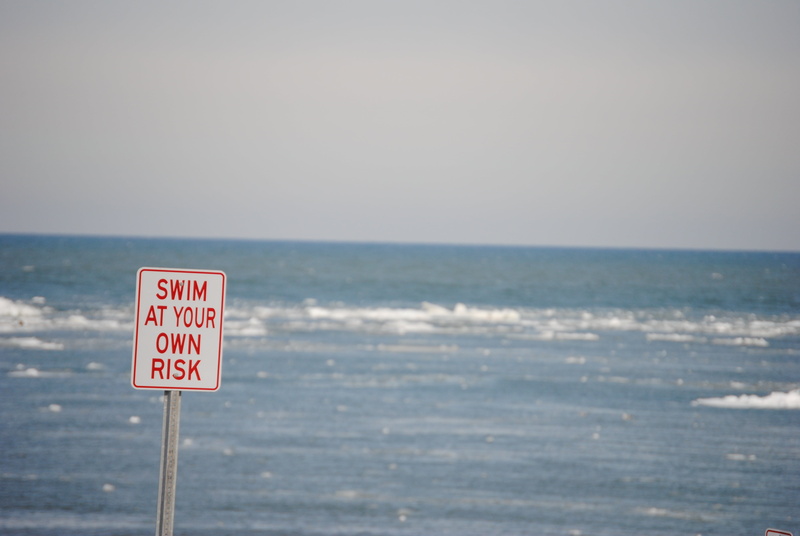 tranquility, warning sign, swimming, water, scenics - nature, information, text, horizon over water, land, no people, outdoors, risk, horizon, sky, 4K