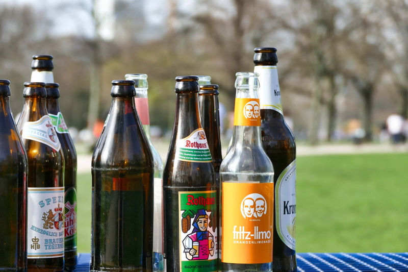 disposal, beer bottle, pollution, plant, my bottle, glass, label, container, 5K, glass bottle, choice, beer - alcohol, focus on foreground, fun, wine bottle