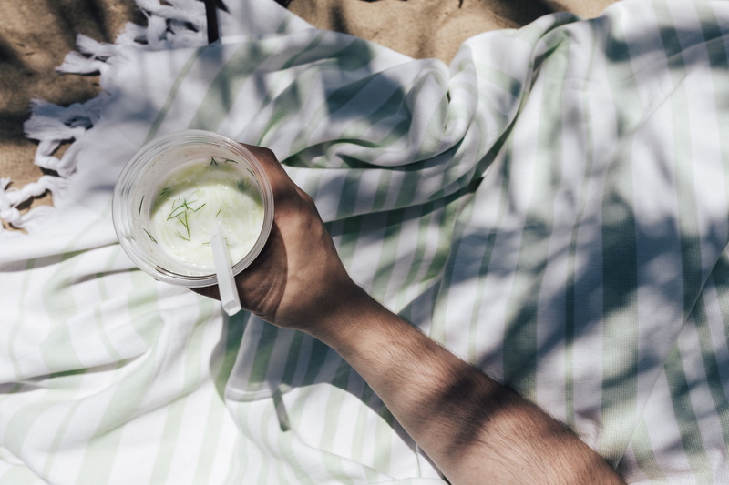 caucasian Ethnicity, appetizer, real people, men, Tarator, refreshment, day, adults only, glass, human body part, males, one Person, adult, drinking glass