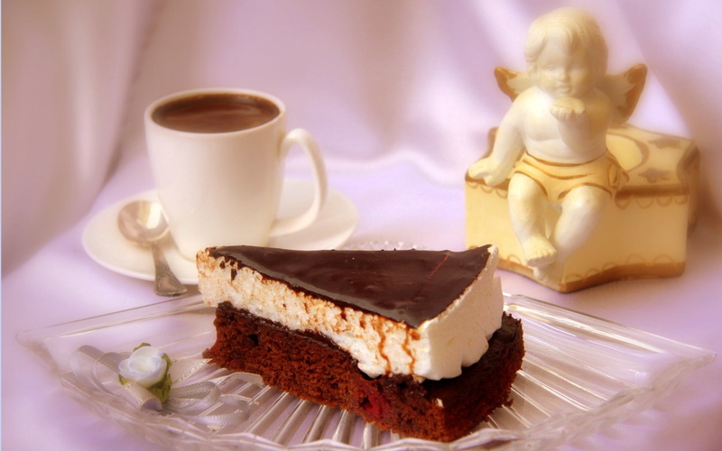 cup, crockery, chocolate cake, bakery, no People, pie, sweet Food, angel, baking, homemade, pastry, brown, white, decoration, celebration, chocolate, ready-to-eat